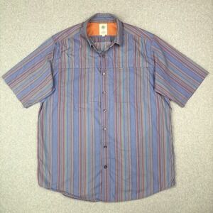 Territory Ahead Shirt Striped Multicolor Men's LT Short Sleeve Woven Button Up